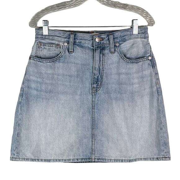Madewell Rigid Denim A-Line Mini Skirt 28 New - Picture 11 of 12